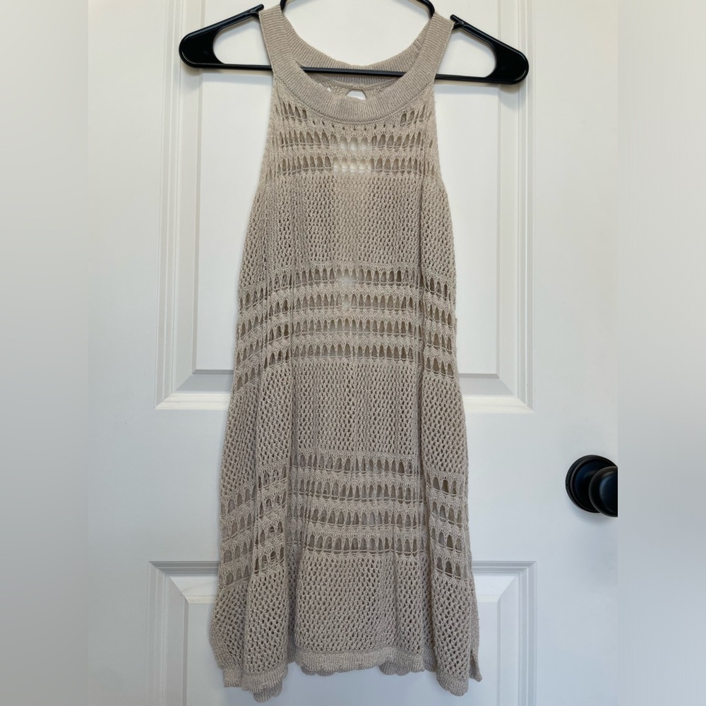 Tan Beach Swim Cover Up Dress - OS